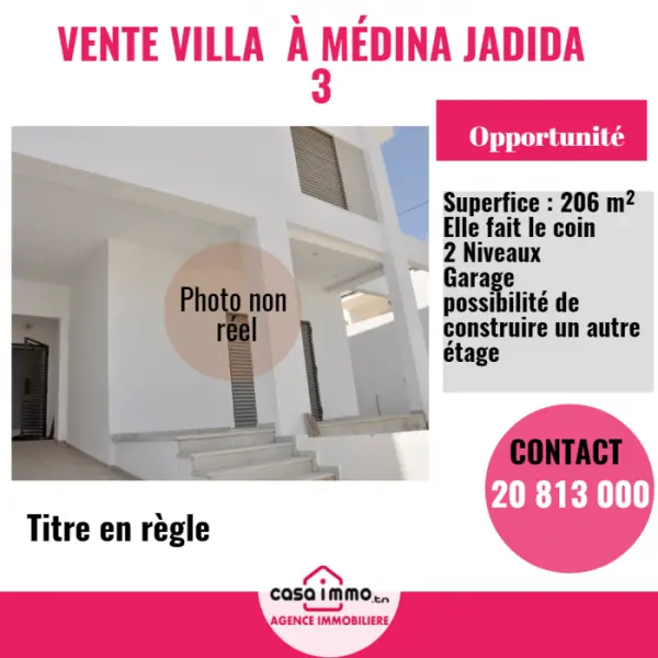 vente coquette villa a medina jadida 3 zone délégation et carrefour
