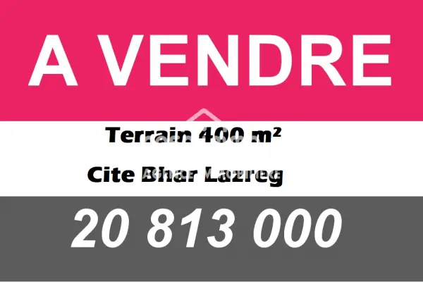 A vendre un terrain à Cité Bhar Lazreg la marsa