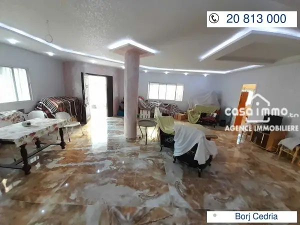 Vente coquette Villa S+4 qui fait le coin à borj Cedria
