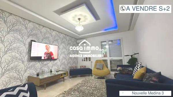 A VENDRE COQUET APPARTEMENT S+2 A NOUVELLE MÉDINA