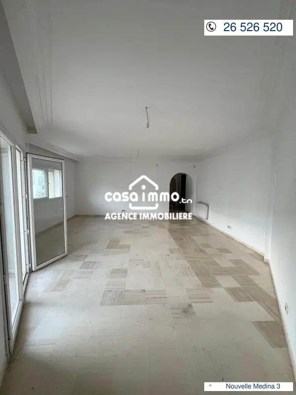 A louer appartement S+2 à Nouvelle Médina 3 zone Anouar market