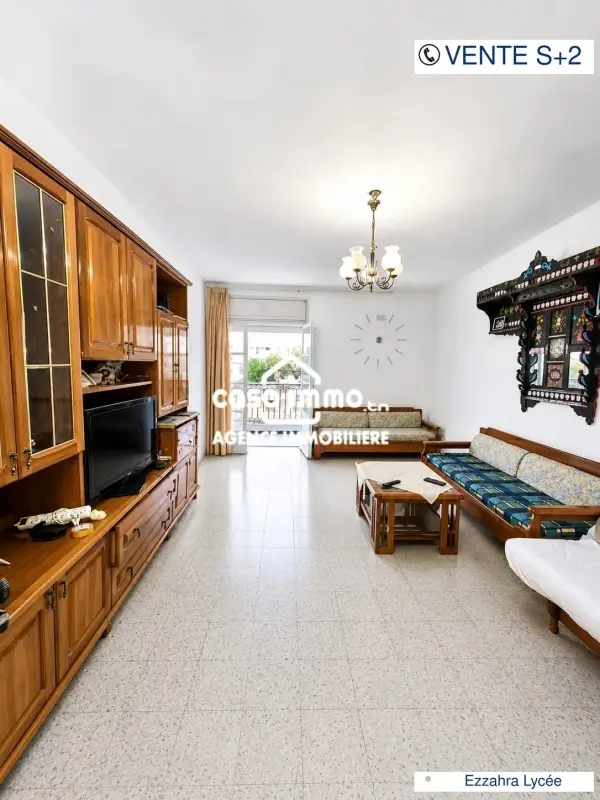 A VENDRE APPARTEMENT S+2 A EZZAHRA LYCÉE